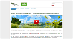 Desktop Screenshot of cleaner-production.de
