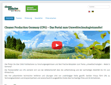 Tablet Screenshot of cleaner-production.de